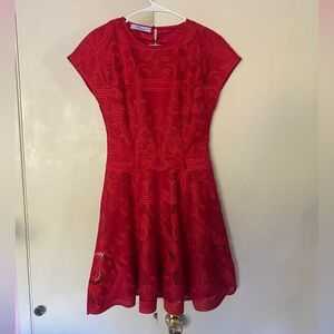 Stunning Blumarine Red Lace Dress size 40